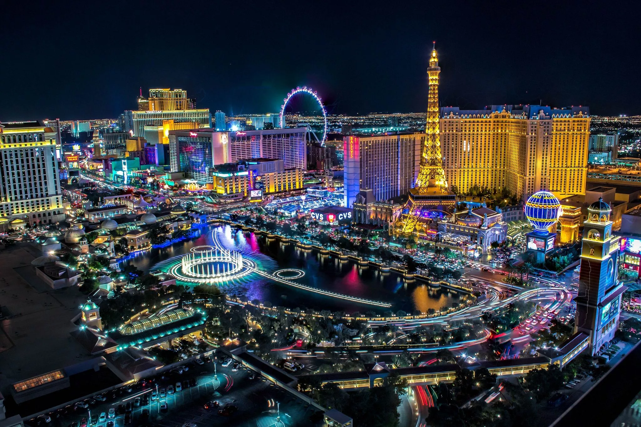 Las Vegas Nightscape HD Wallpaper