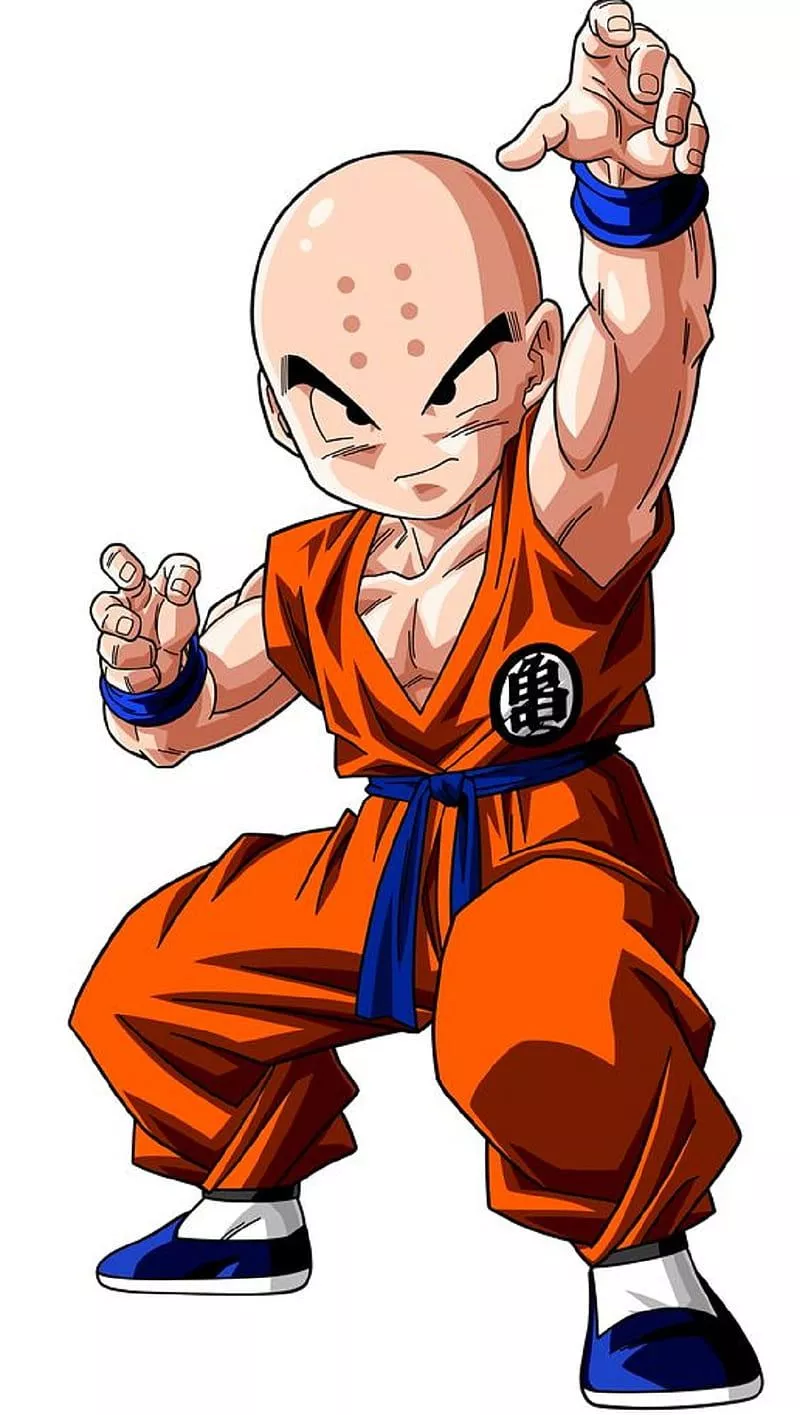 Krillin, cartoon, dragonball, HD phone