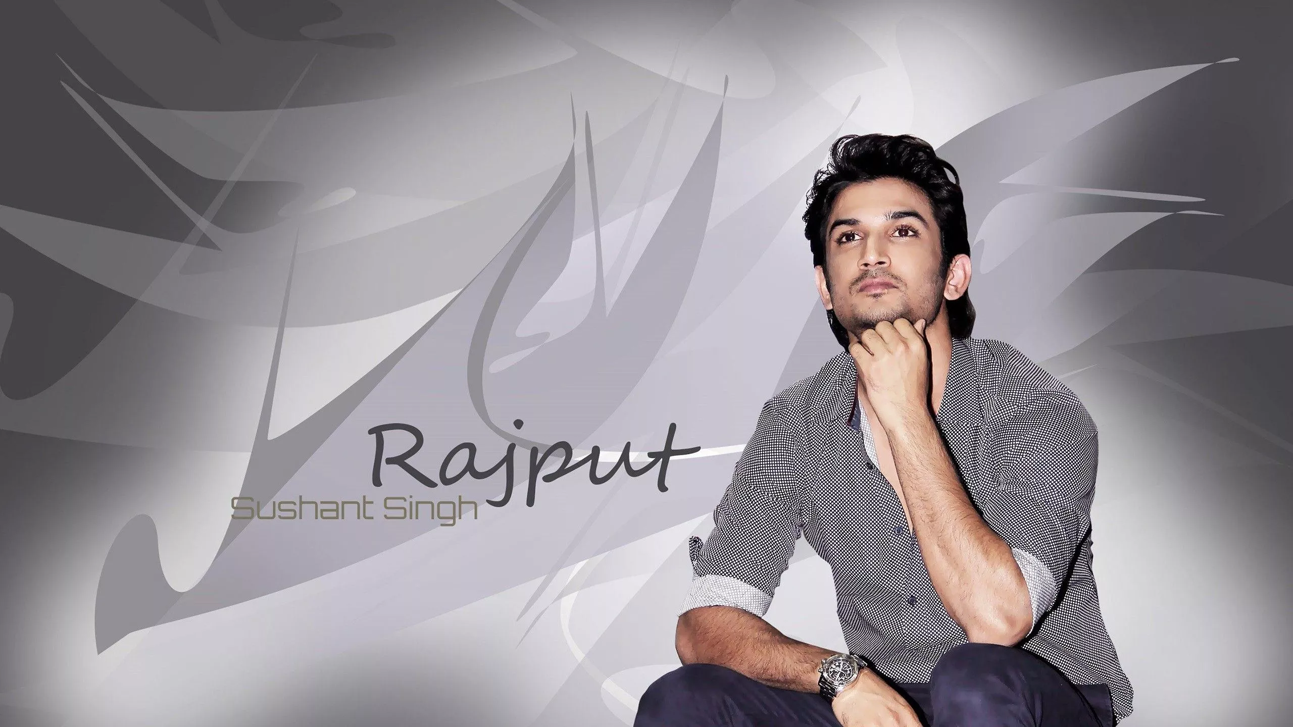 Sushant Is Looking Up Wearing Black