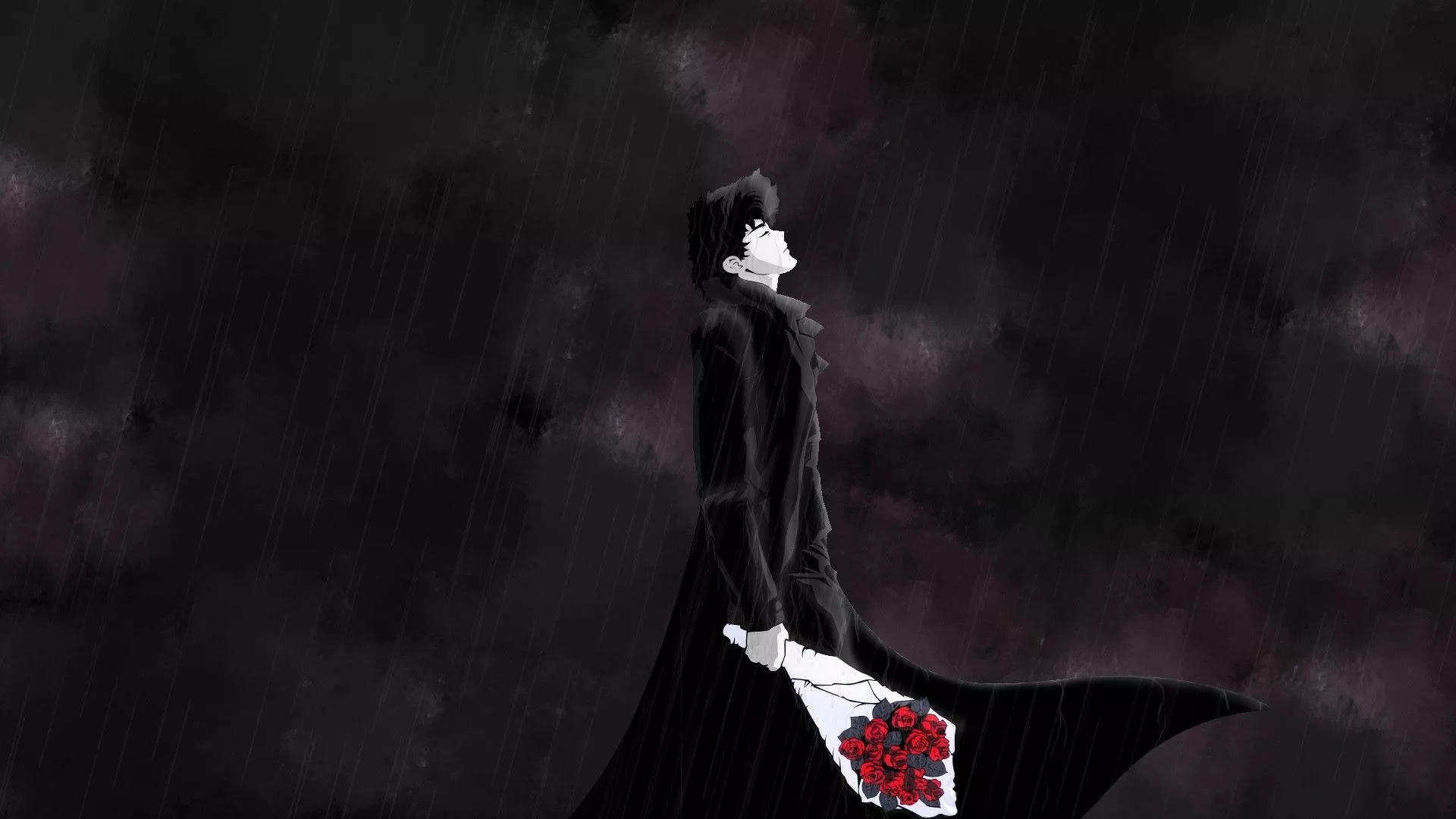 Spike Spiegel in Rain Wallpaper, HD