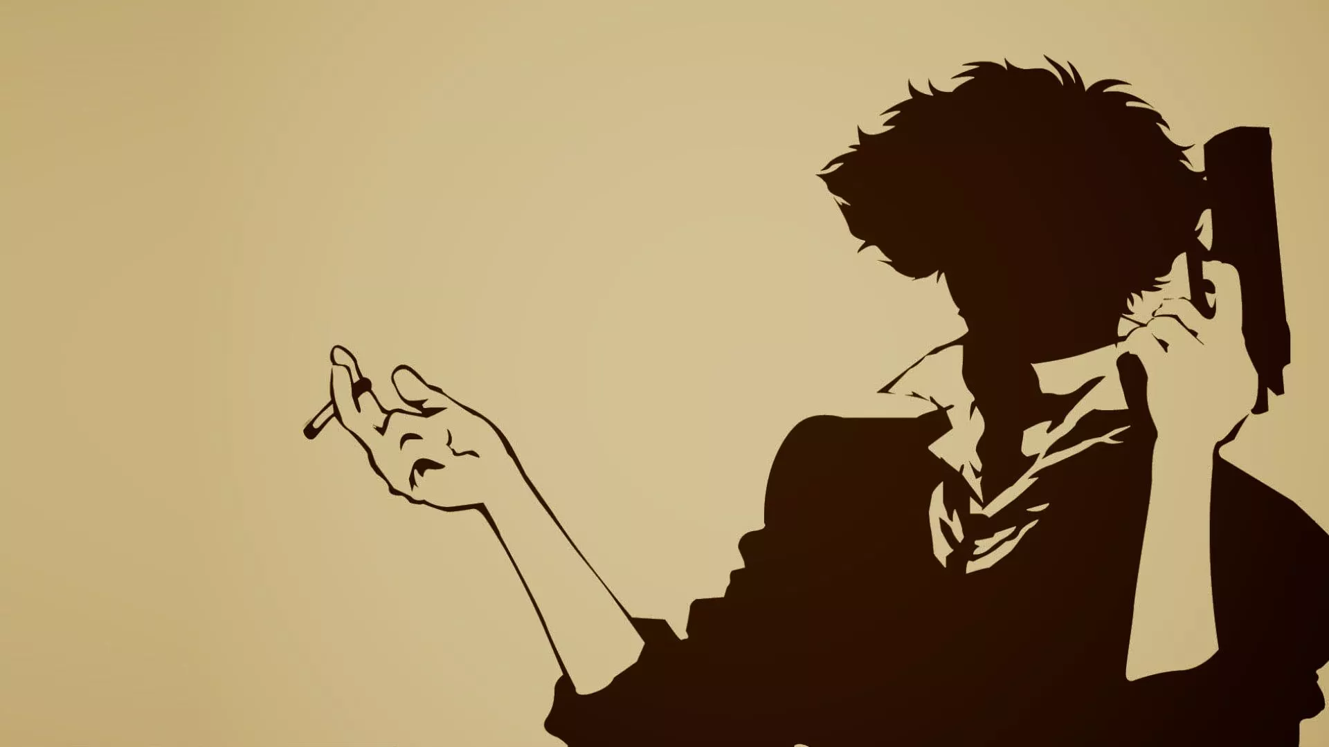 Black and white bird painting, Cowboy