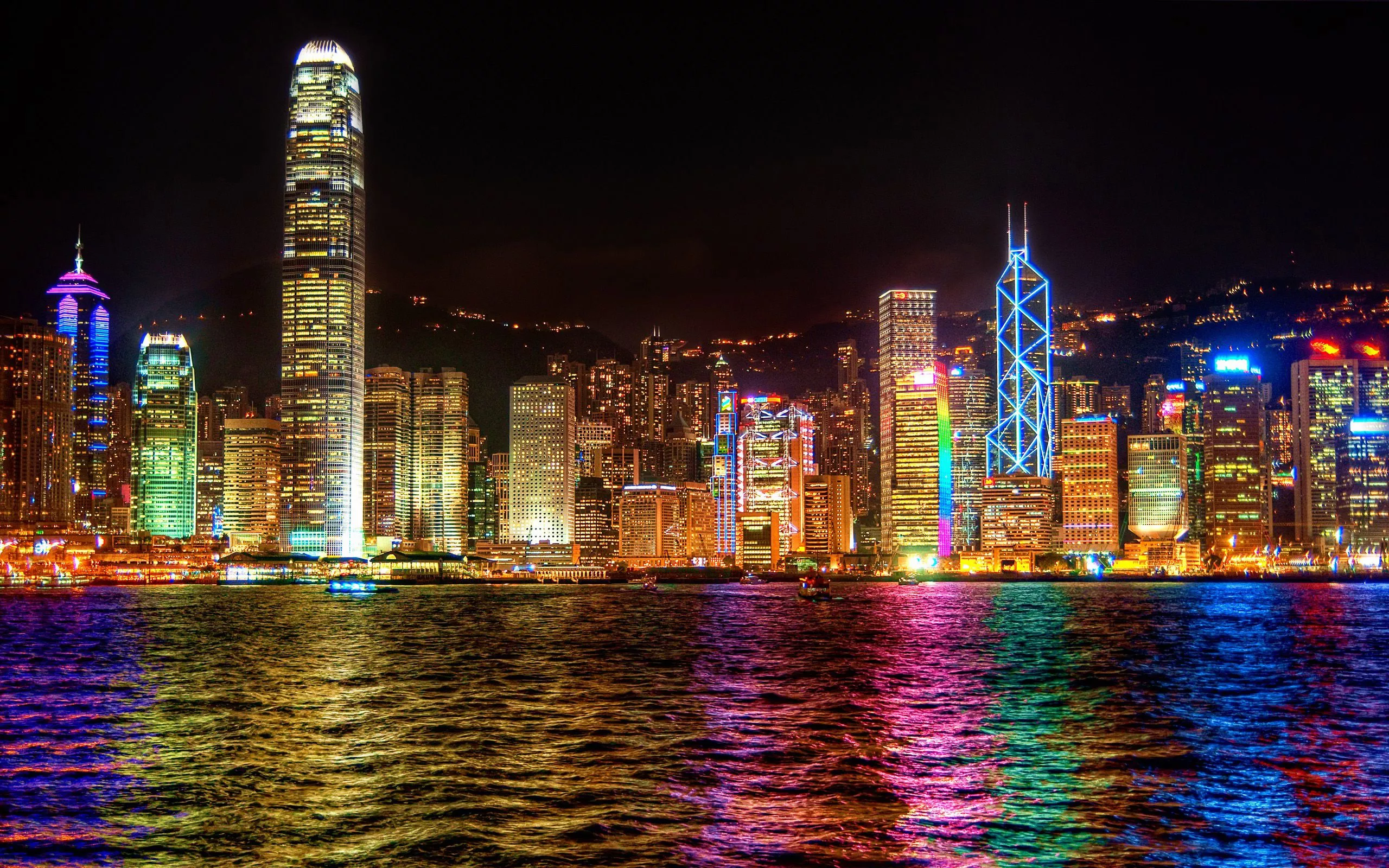 Hong Kong Man Made City HD Wallpaper