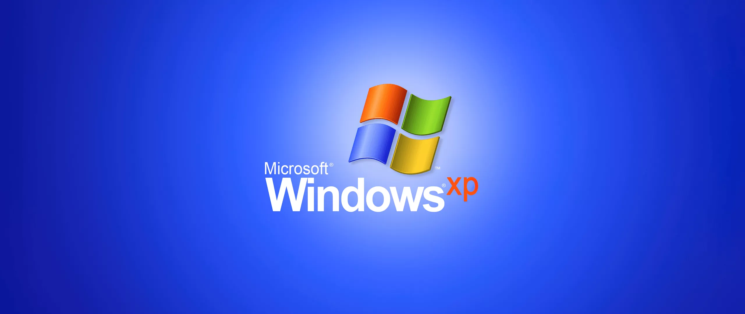 Windows XP Wallpaper 4K, Logo, Blue