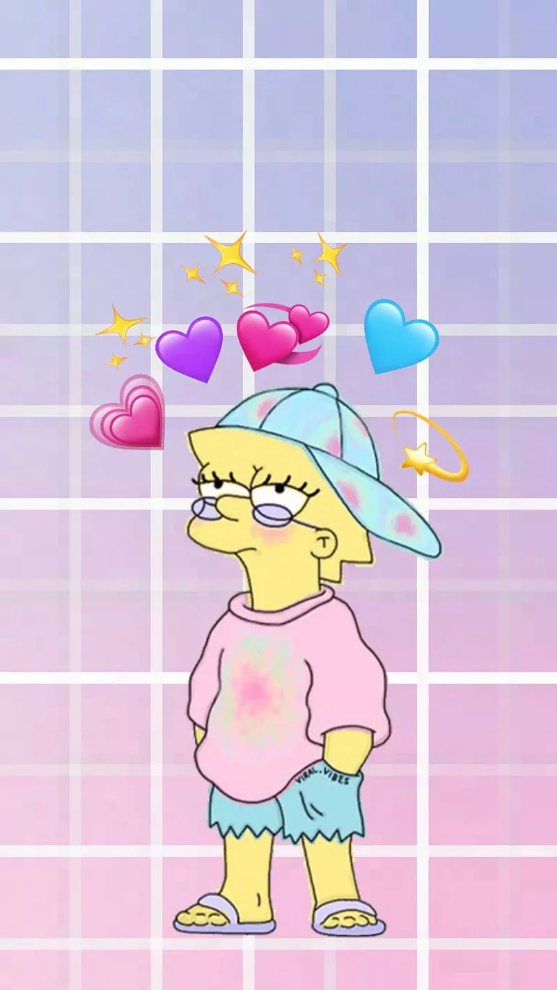 Aesthetic, lisa simpson, HD phone