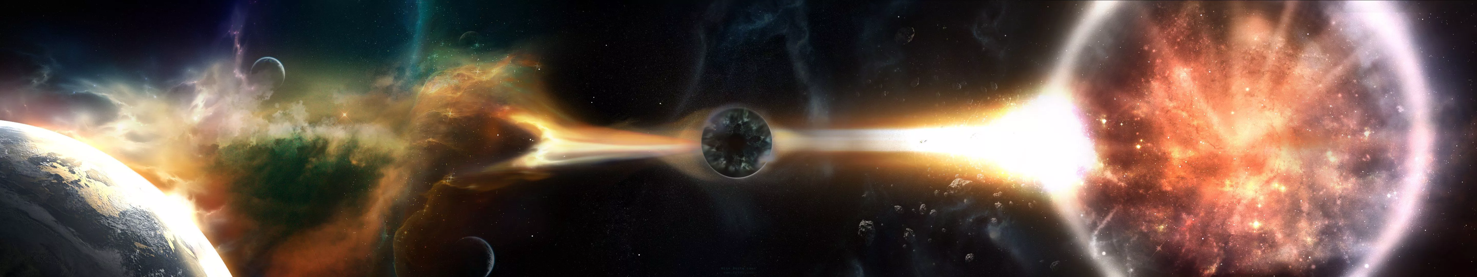 Wallpaper Sun in The Sky During Night