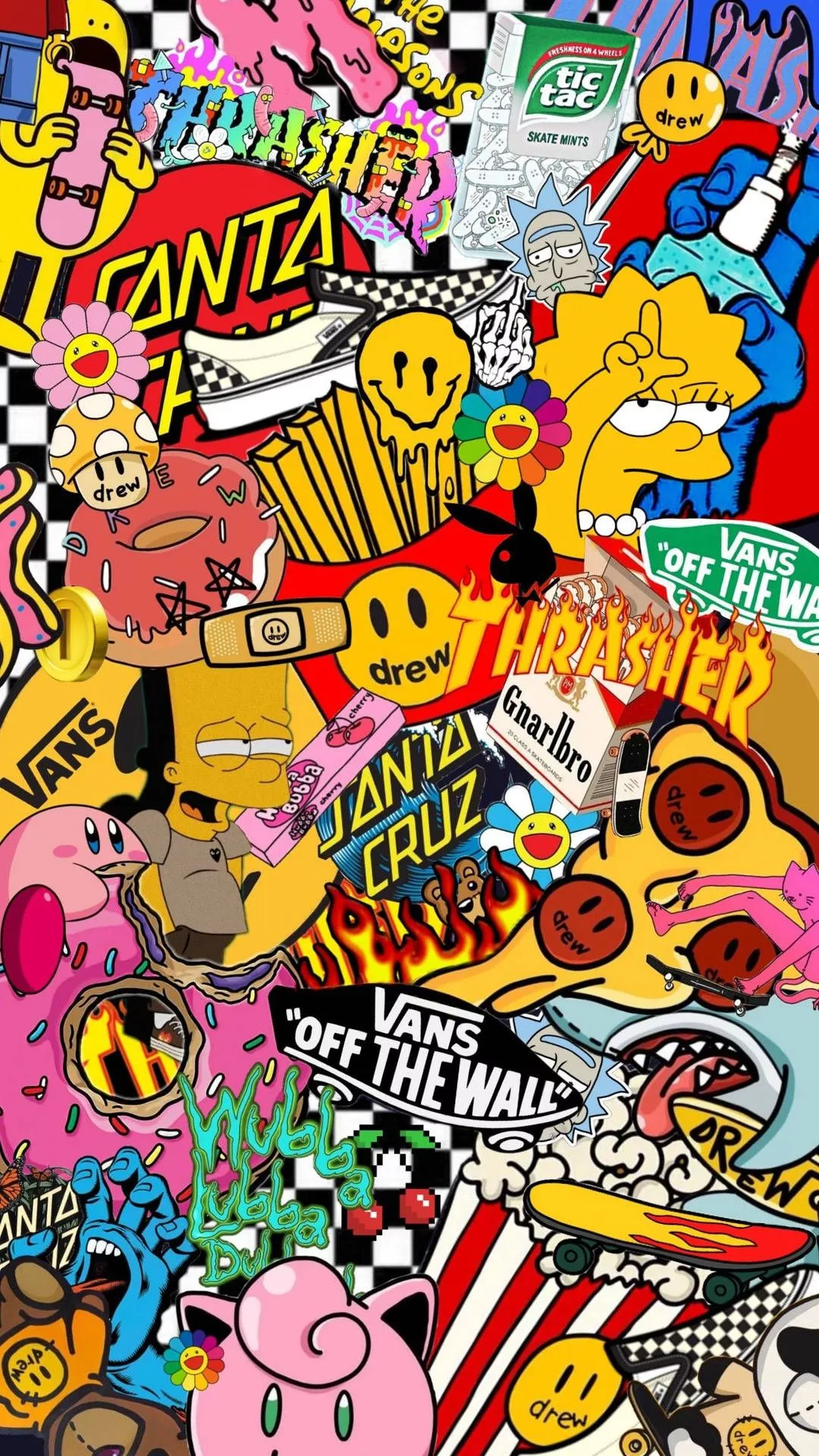 Thrasher Skate Sticker Collage