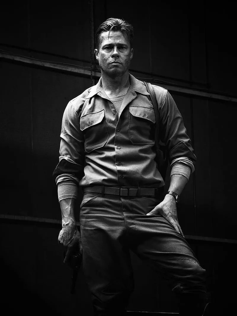 HD fury brad pitt wallpaper