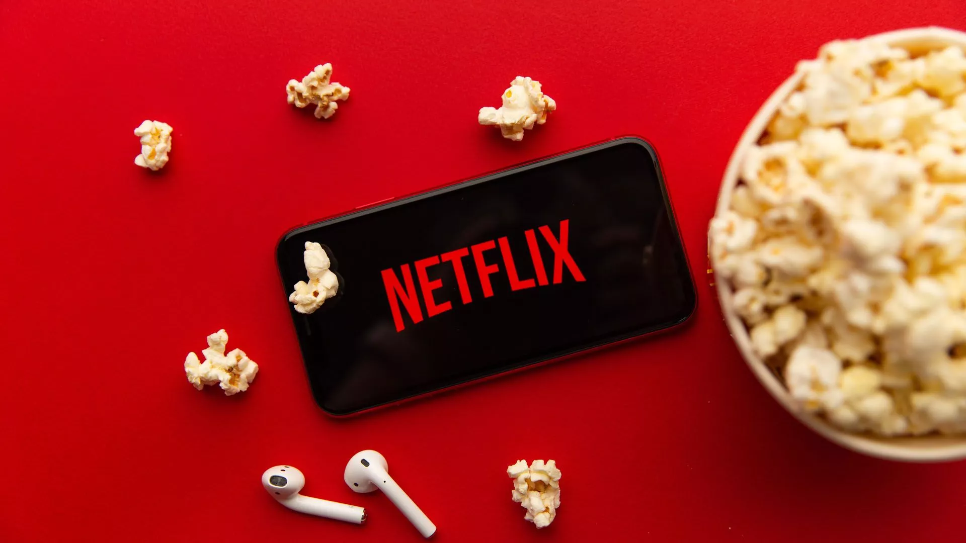 Smartphone Netflix Red Background HD