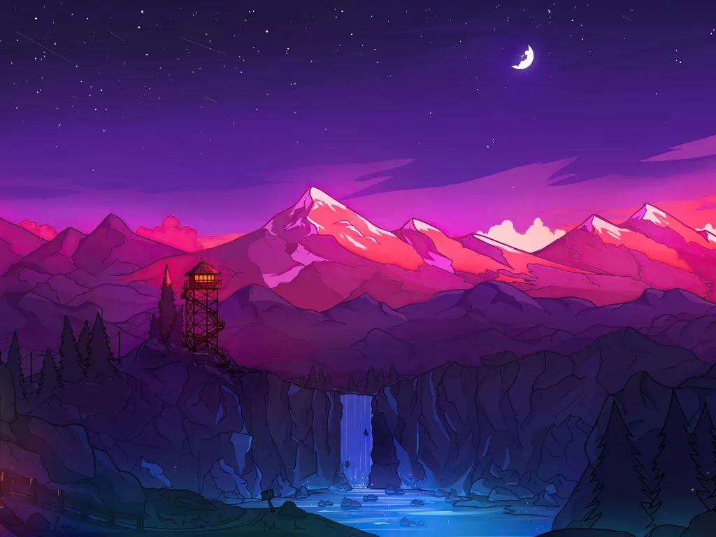 wallpaper 1024x768 colorful mountains