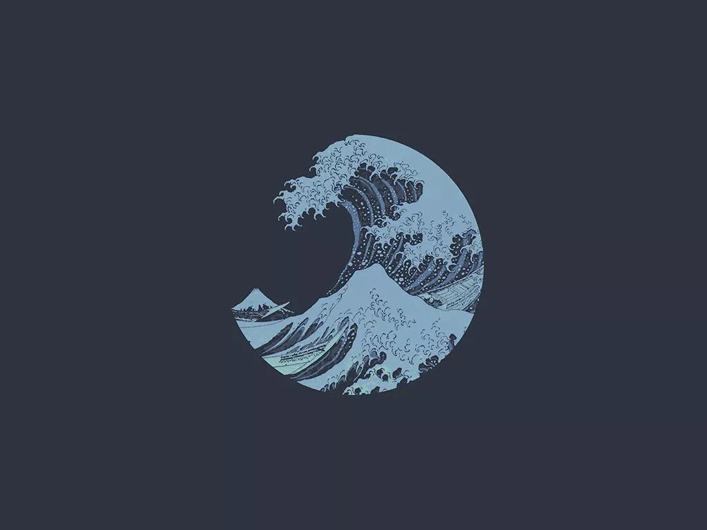 Art Logo Wave Simple Minimal Dark