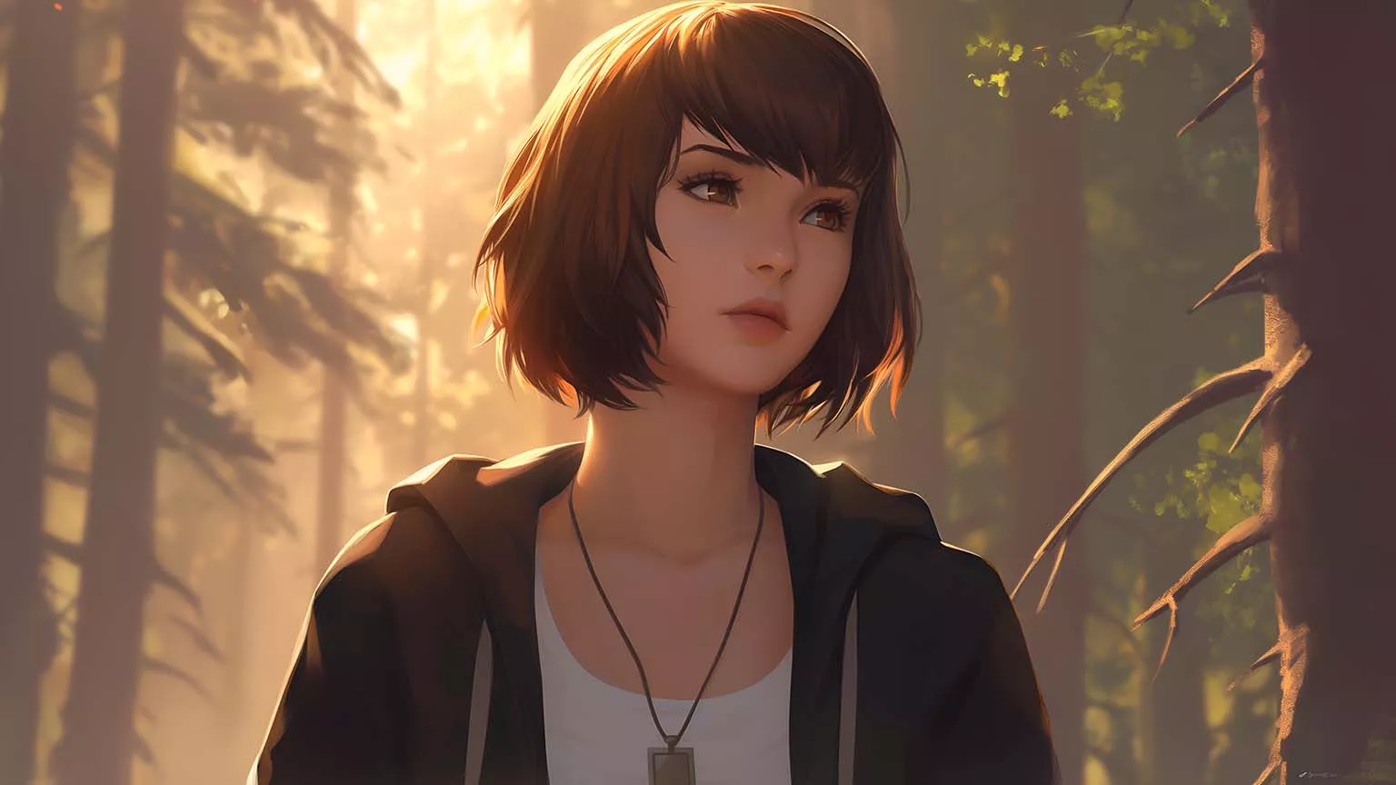 Max Caulfield Forest 4K Wallpaper
