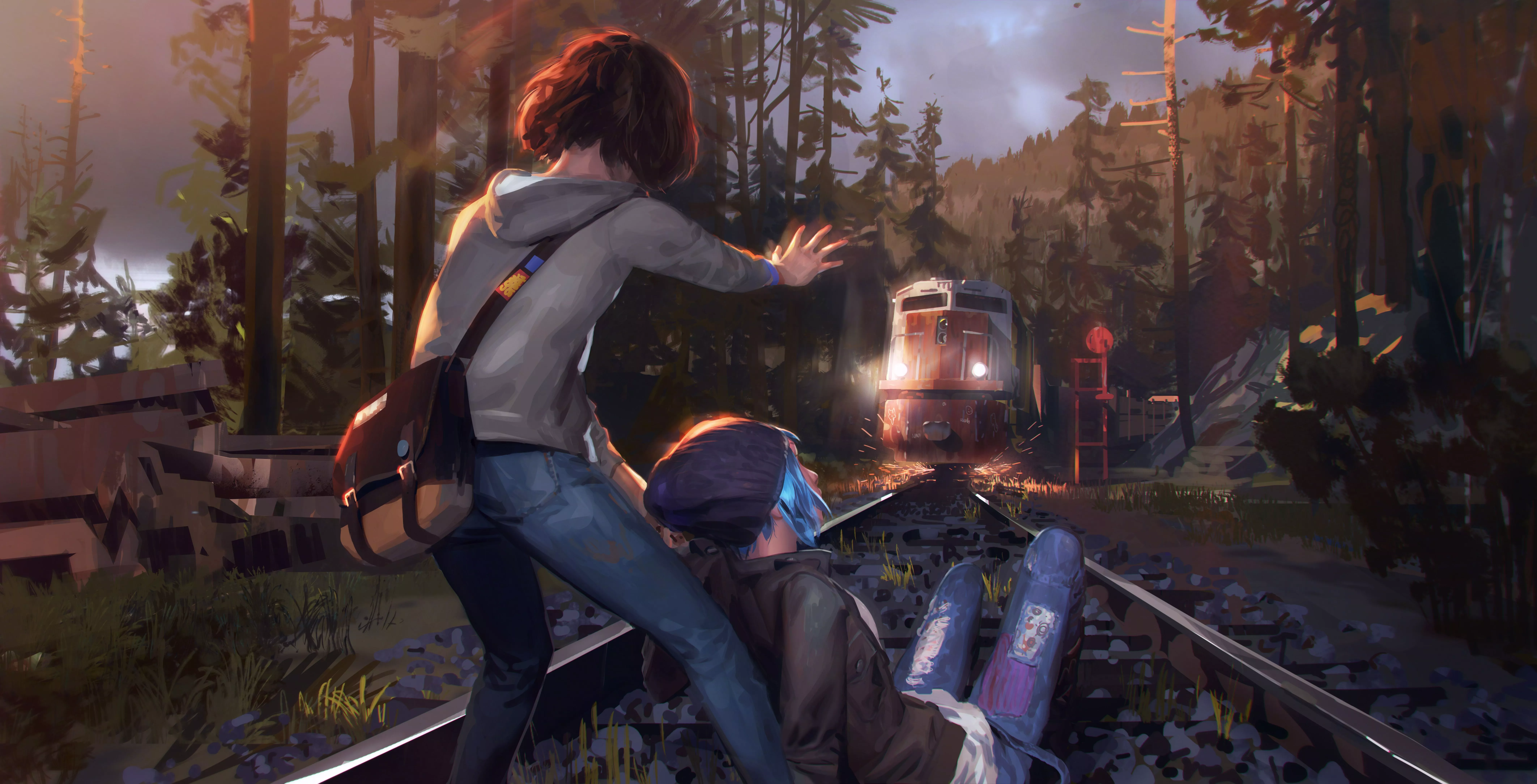 Chloe & Max in Danger 8k Ultra HD Wallpaper