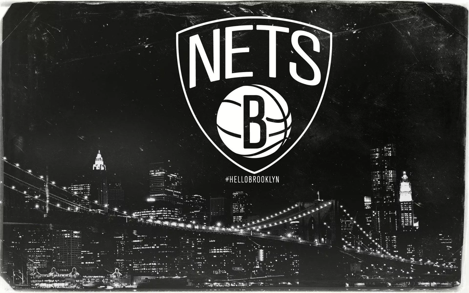 Black And White Brooklyn Nets Poster