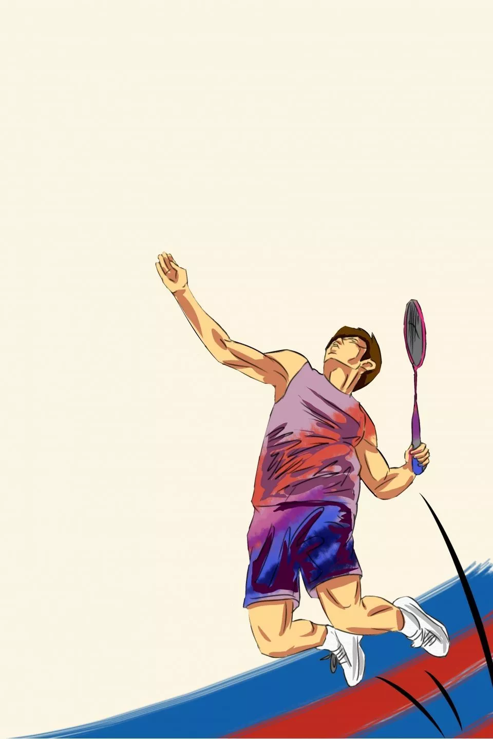 Creative Badminton Admission Poster