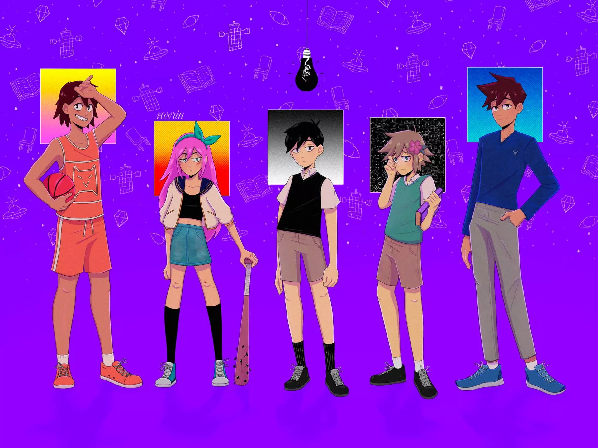 Omori Characters Square Thoughts