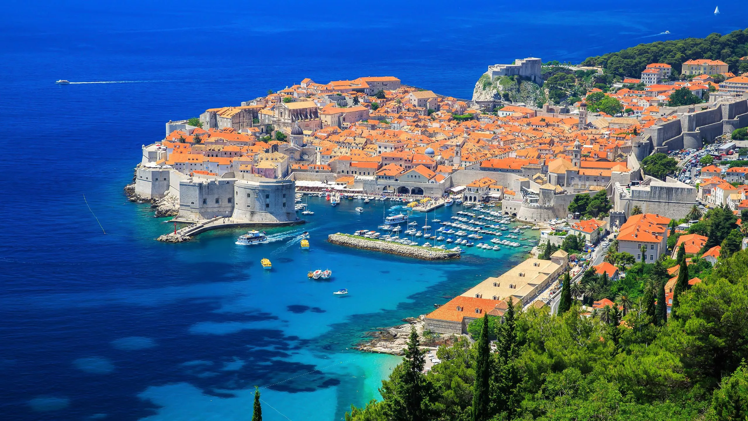 Landscape View Of City Coast Croatia
