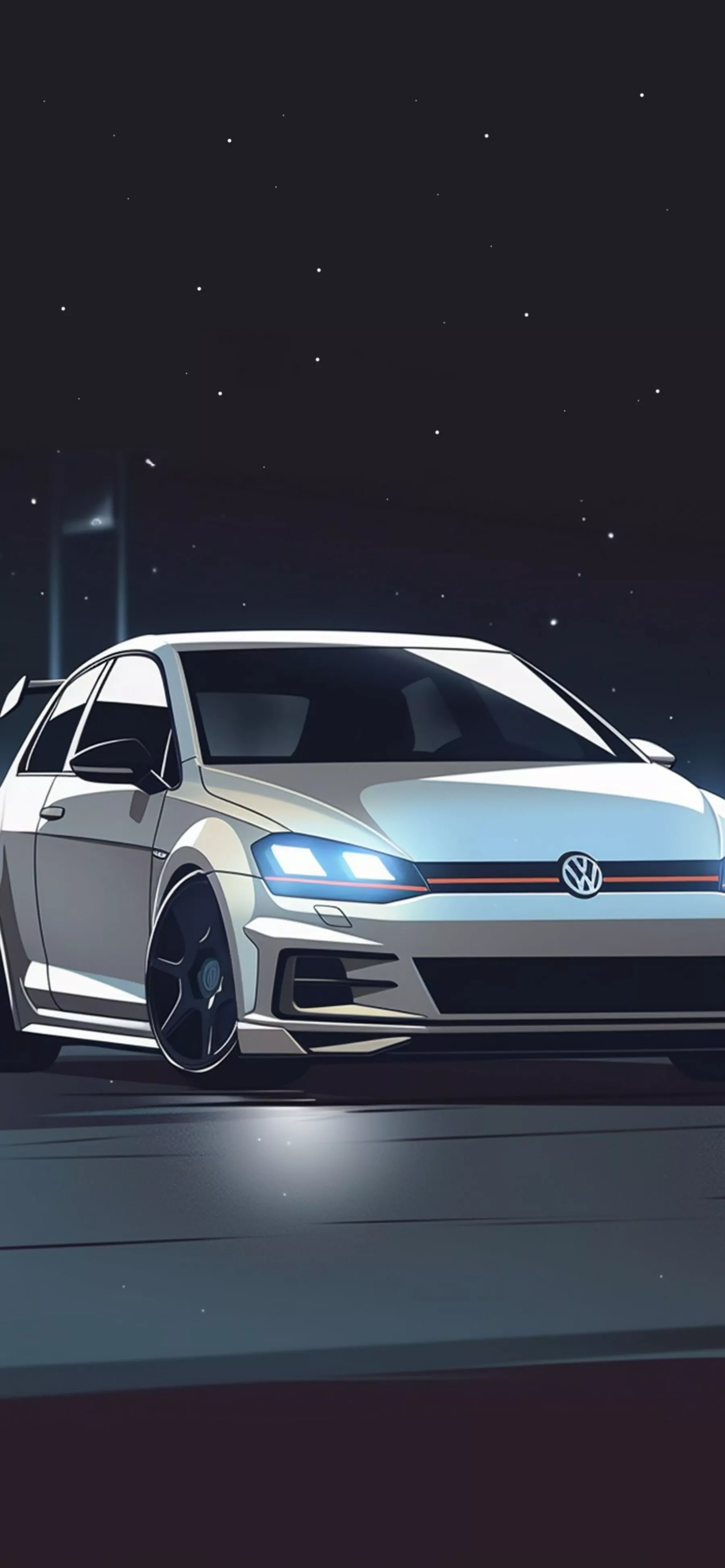 VW Volkswagen Digital Art Logo Stars