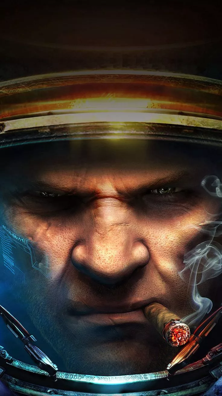 Starcraft Face Close Up Art iPhone 8