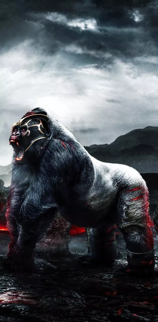angry gorilla wallpaper