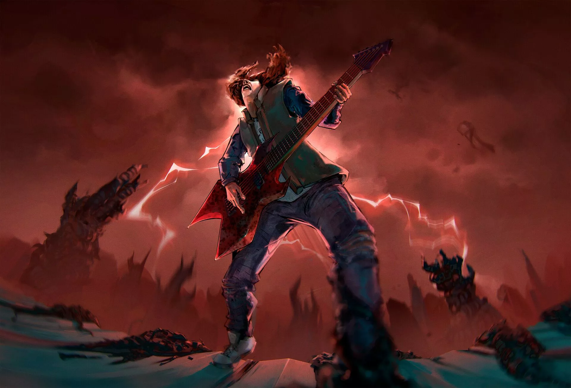 Eddie Munson playing Master of Puppets