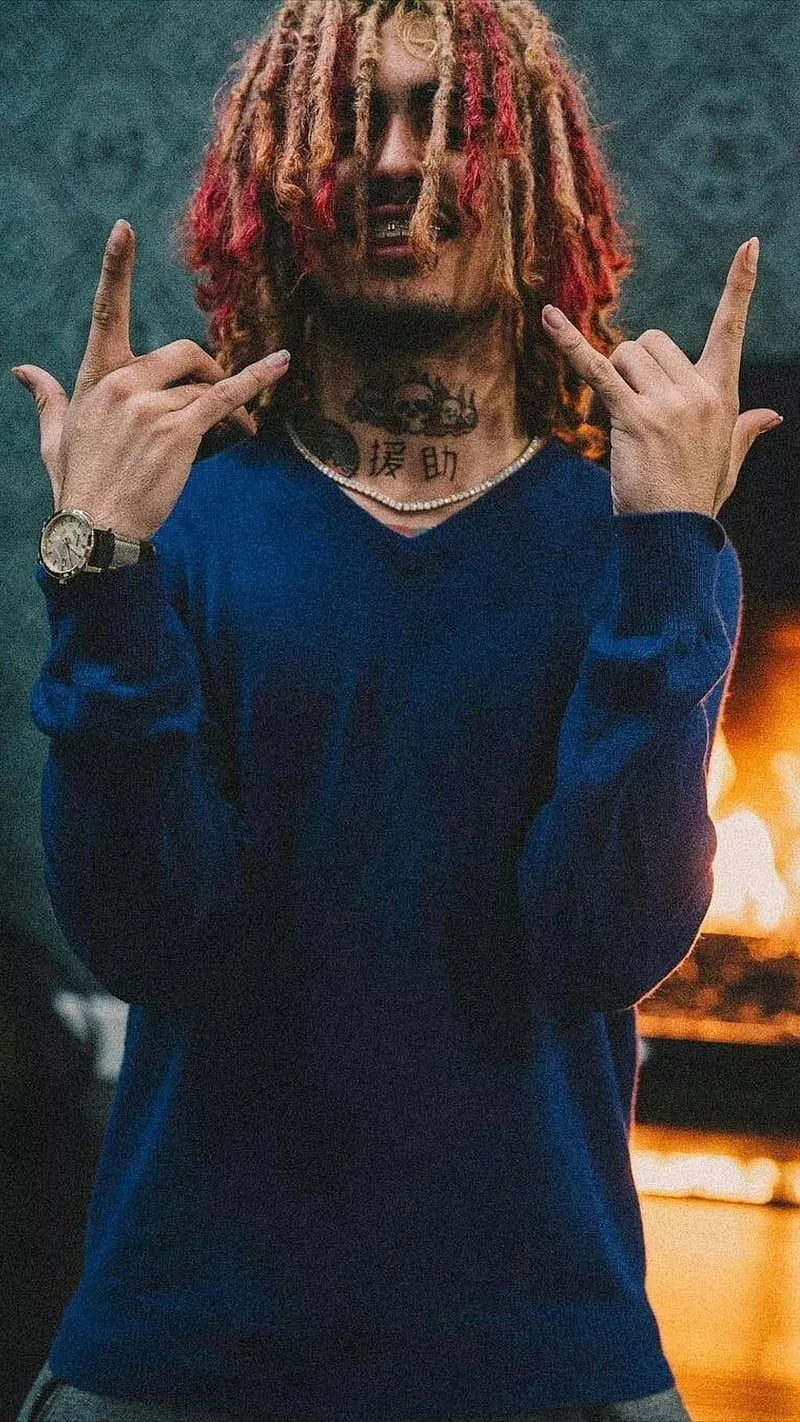 HD lil pump fire wallpaper