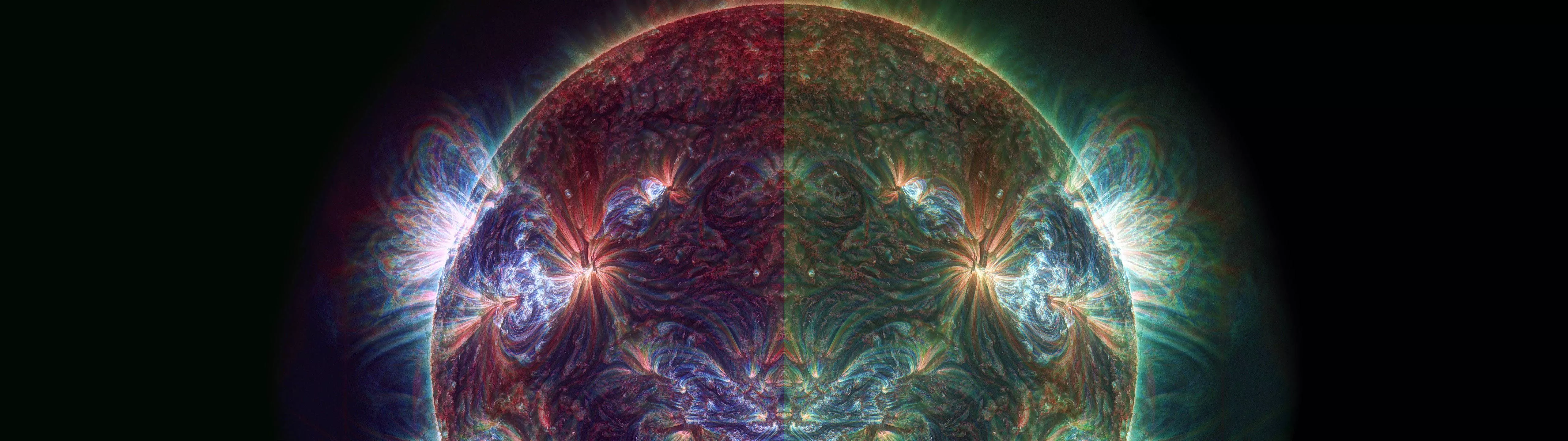 Holographic Circle Space Wallpaper