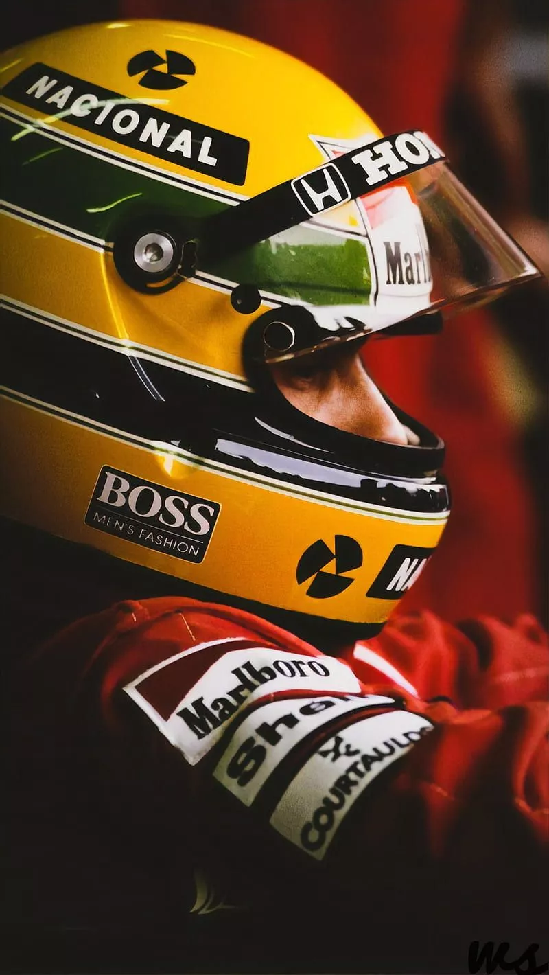 Ayrton Senna, f1, legend, HD phone