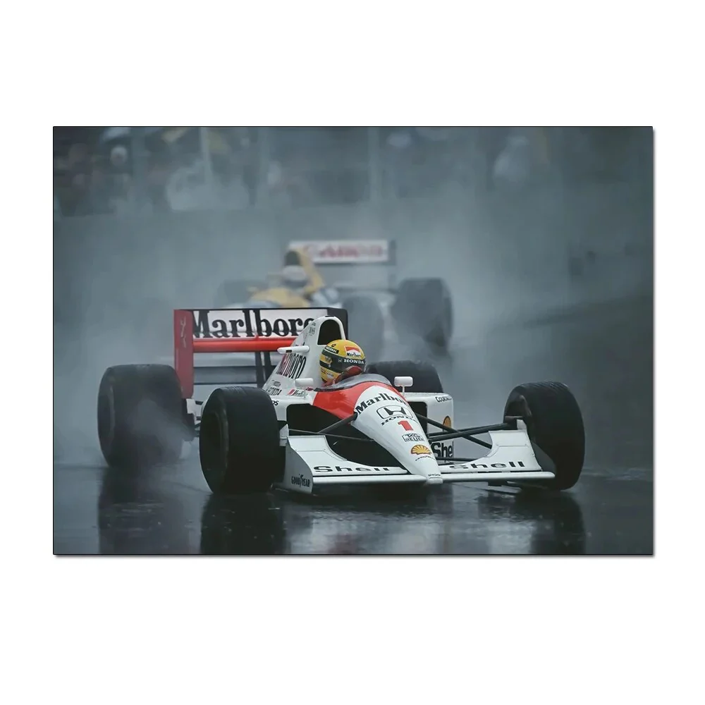 Ayrton Senna Marlboro F1 Car Poster