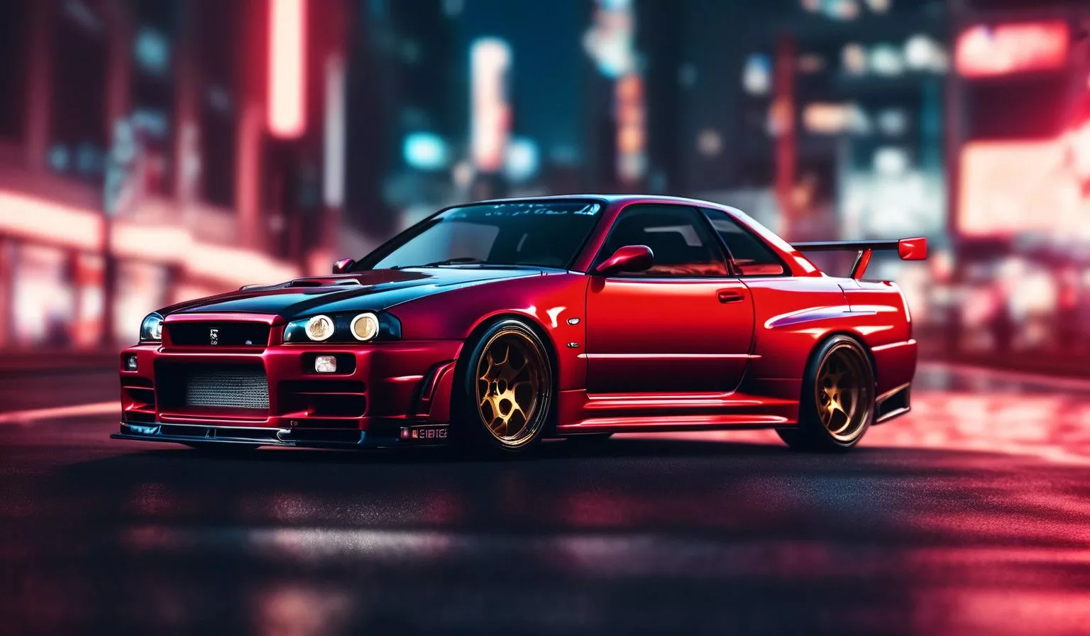 Nissan Skyline R34 V Spec In Neon