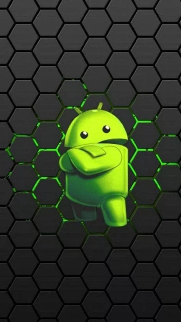 3D Green Android Icon Wallpaper