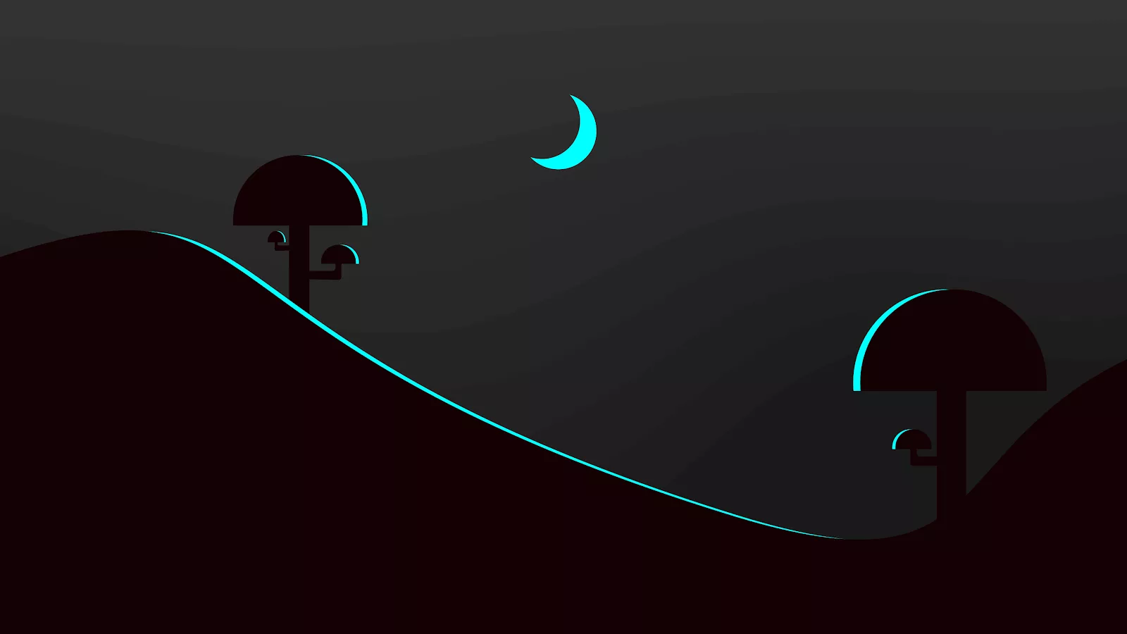 MINIMALIST NIGHTTIME LANDSCAPE