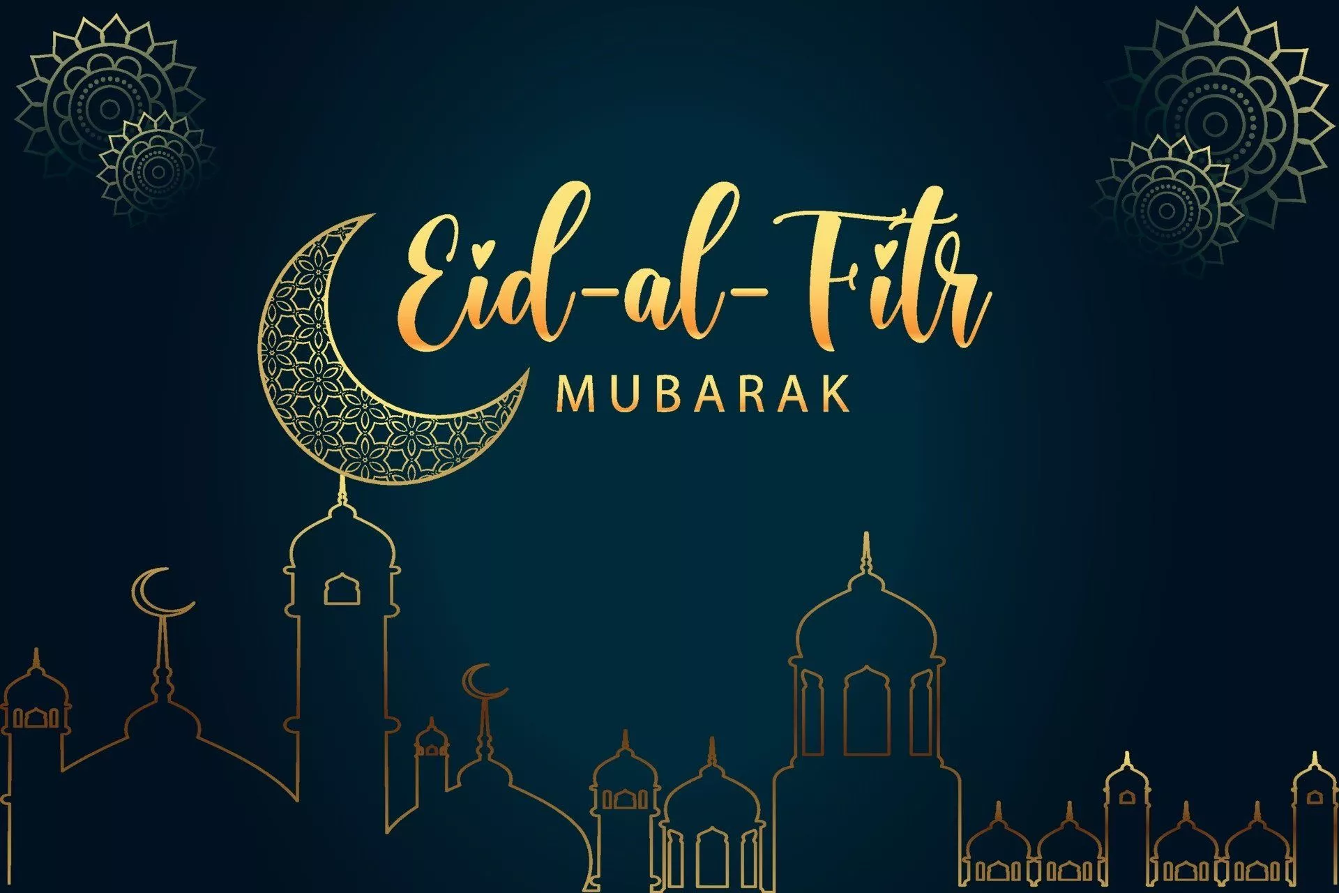 Download Religious Eid Mubarak HD Wallpaper