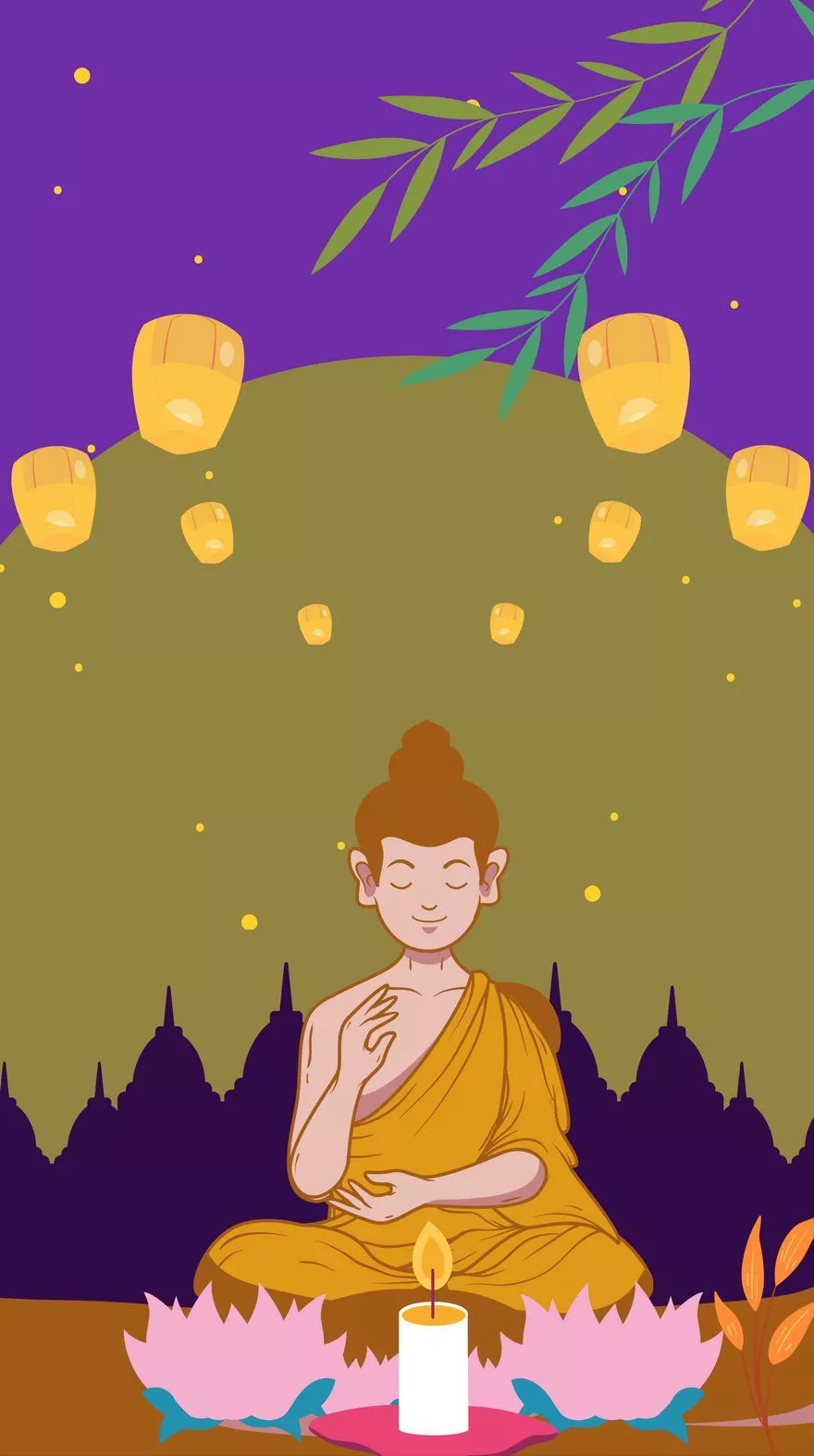 Vesak WallPaper in EPS, Illustrator
