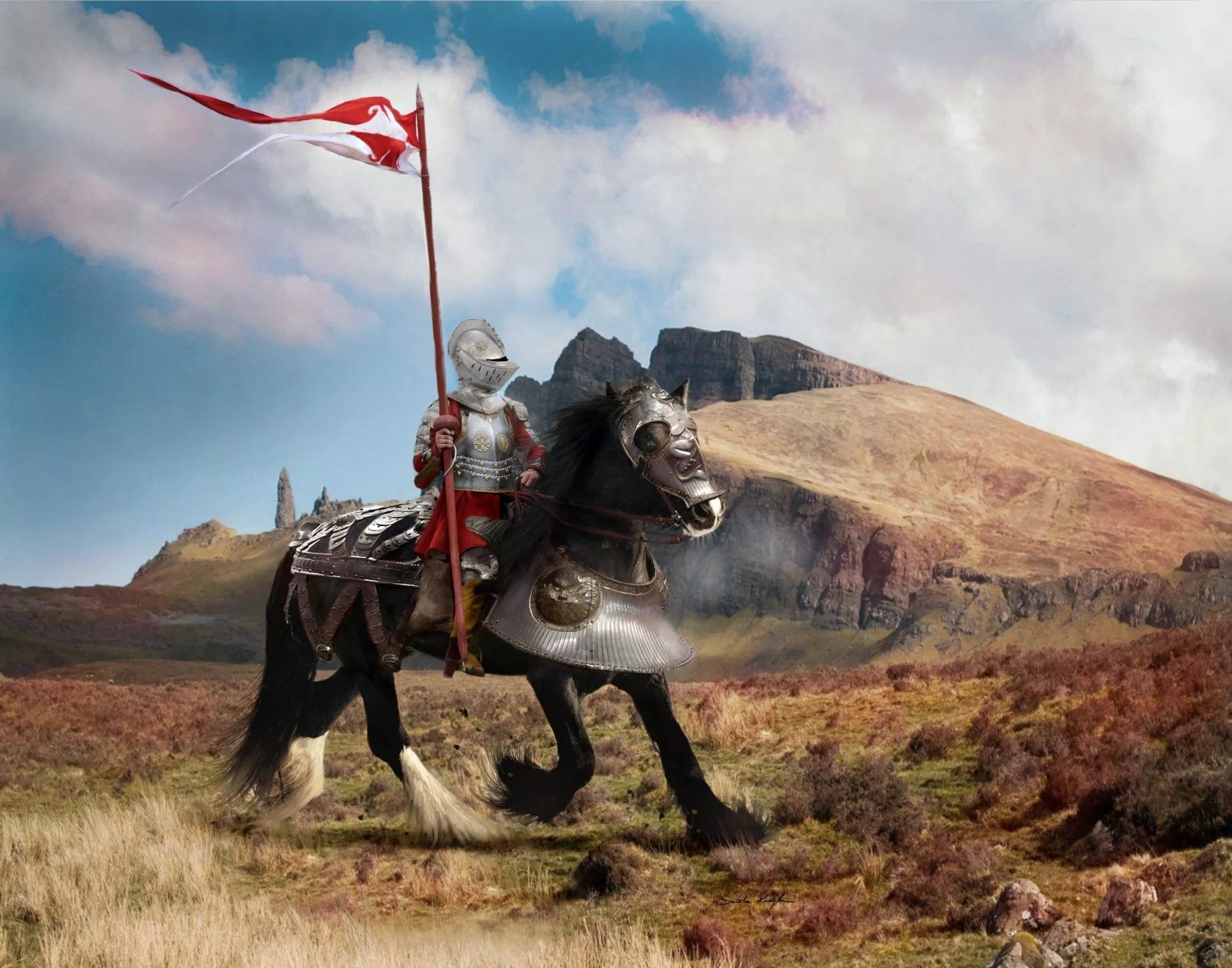Medieval Armor Horse Fantasy Knight 4k