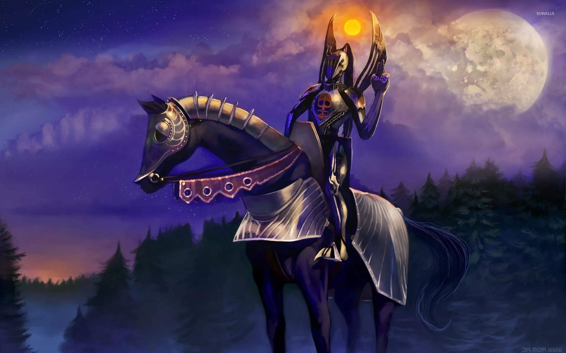 Knight on his horse wallpaper