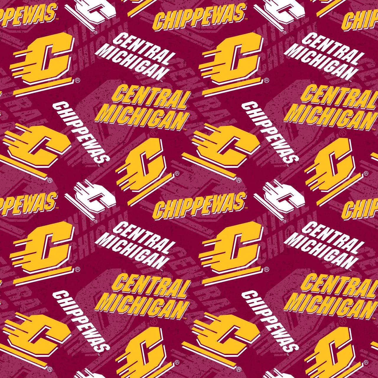 Central Michigan Cotton Fabric Tone On