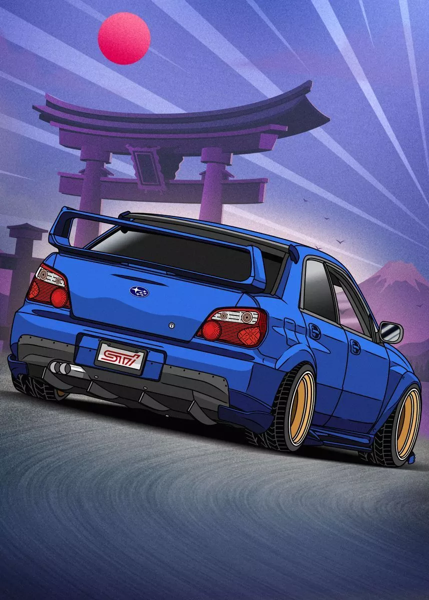 Cartoon Subaru WRX iPhone Wallpapers - Wallpaper Cave