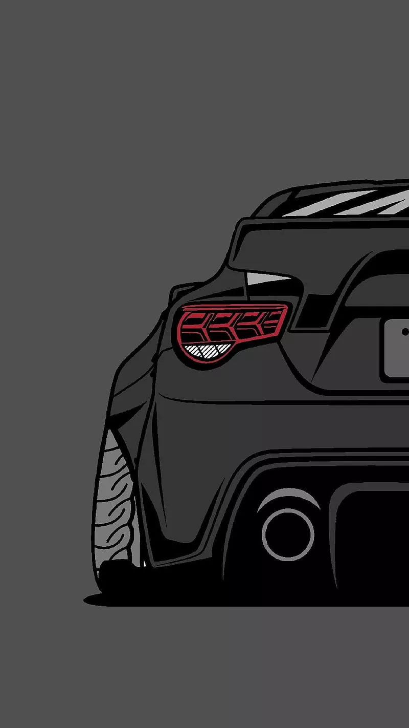 Toyota, black, brz, cartoon, graffiti