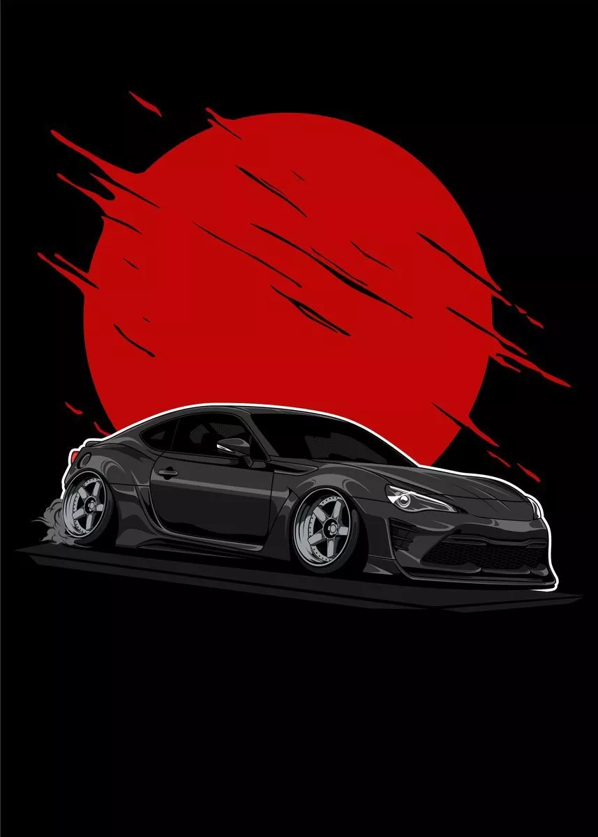 Toyota GT86 Moon Black 18' Poster