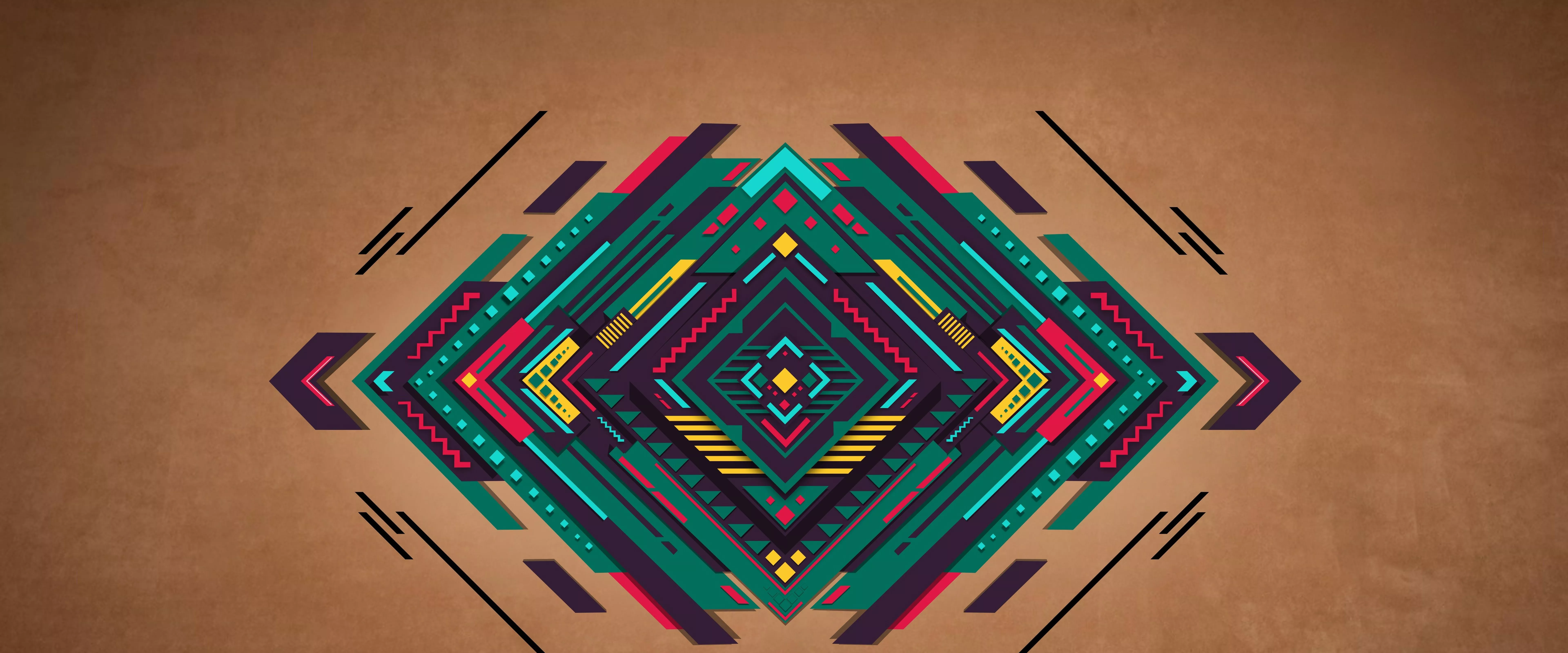 Colorful Geometric Shape Abstract 8K