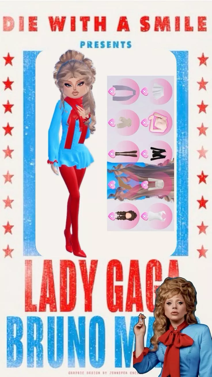 DTI Lady Gaga Die With A Smile outfit