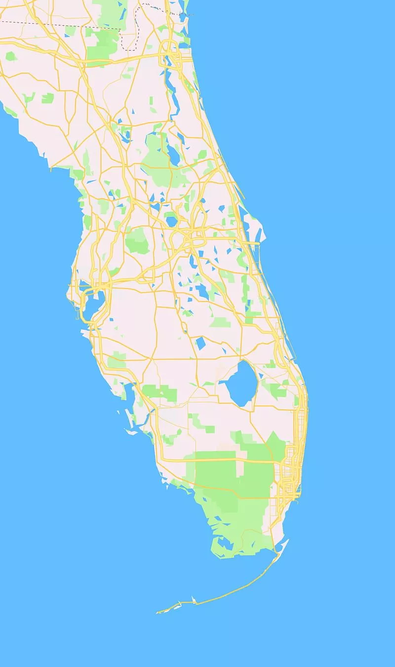HD florida map wallpaper