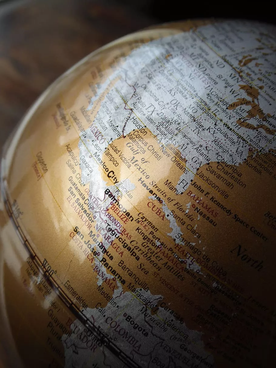 HD wallpaper: brown desk globe, earth
