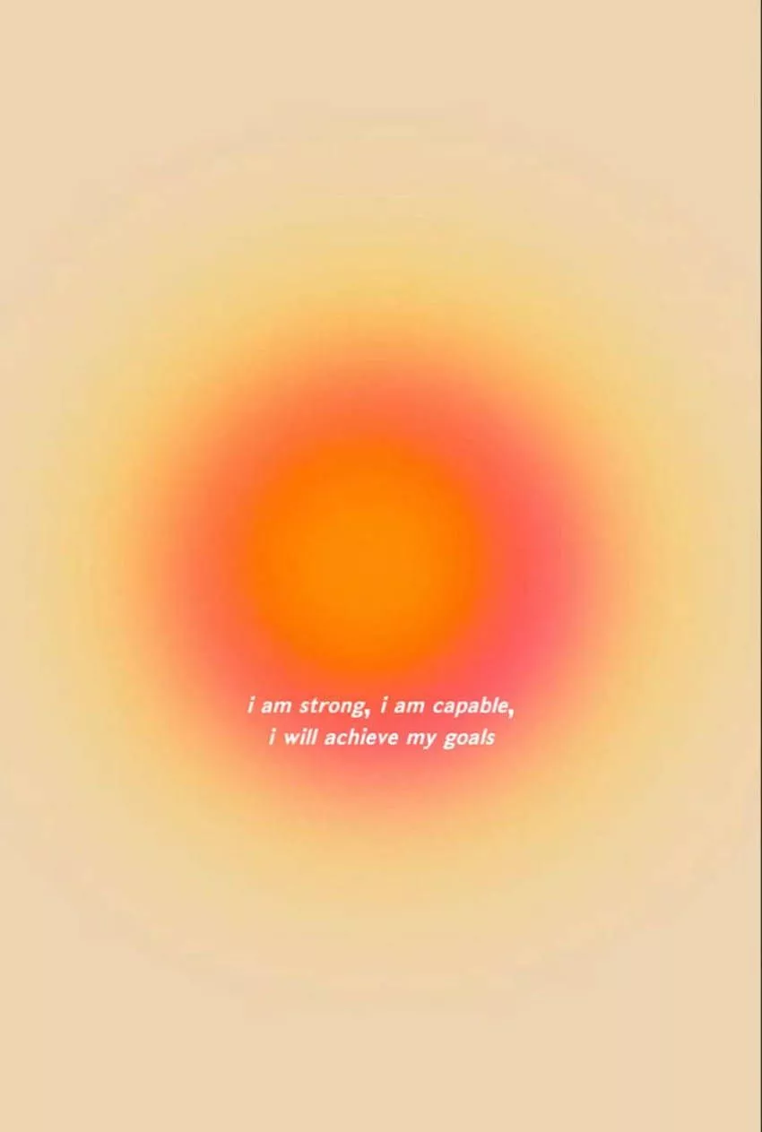 I Am Strong Orange Aura Aesthetic