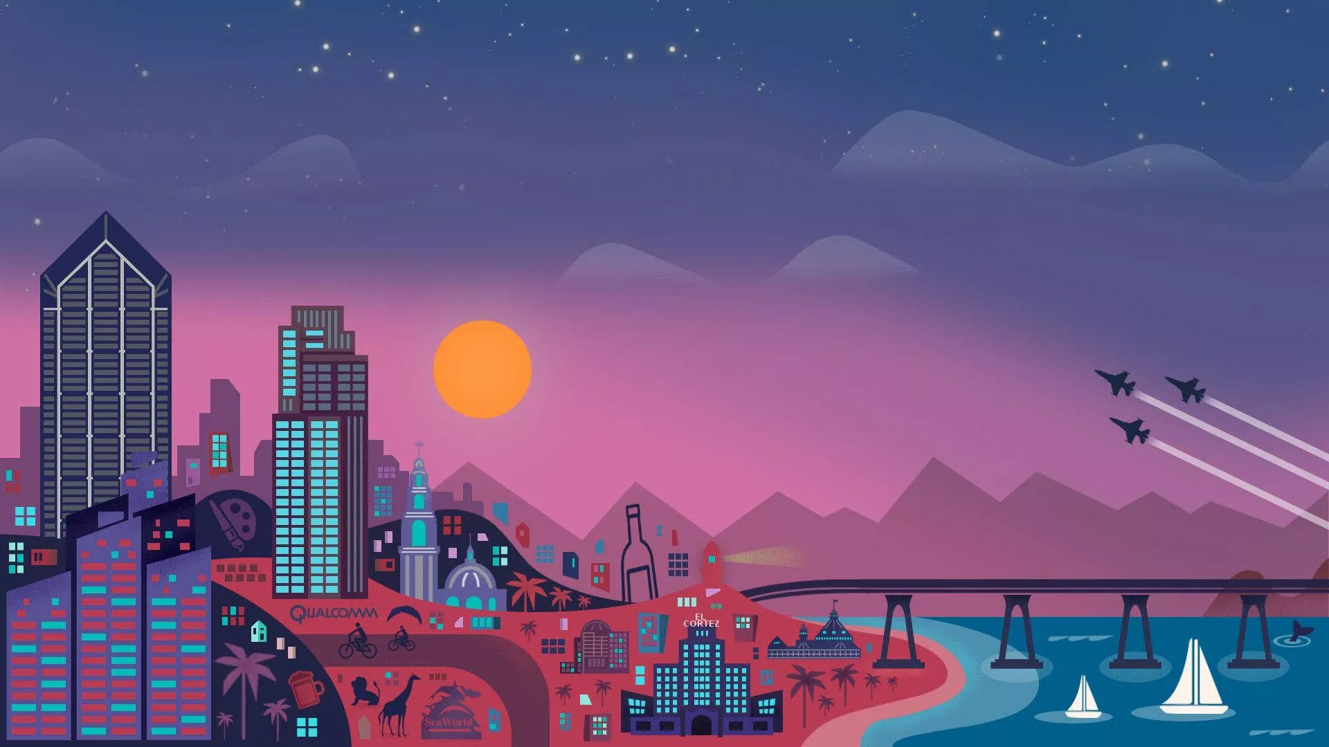 Anime City Panorama Aesthetic Mac