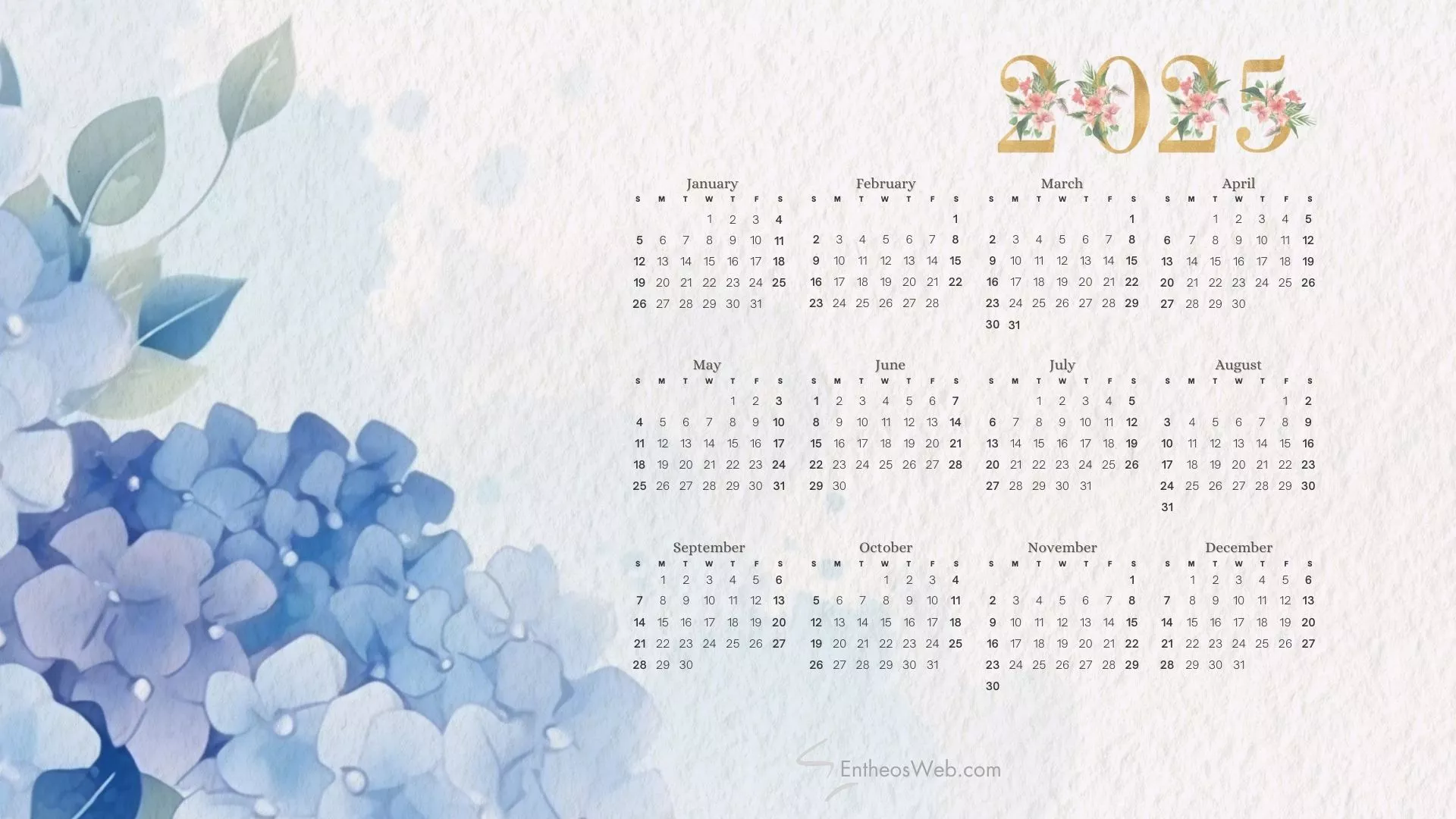 2025 Calendar Wallpapers Wallpaper Cave