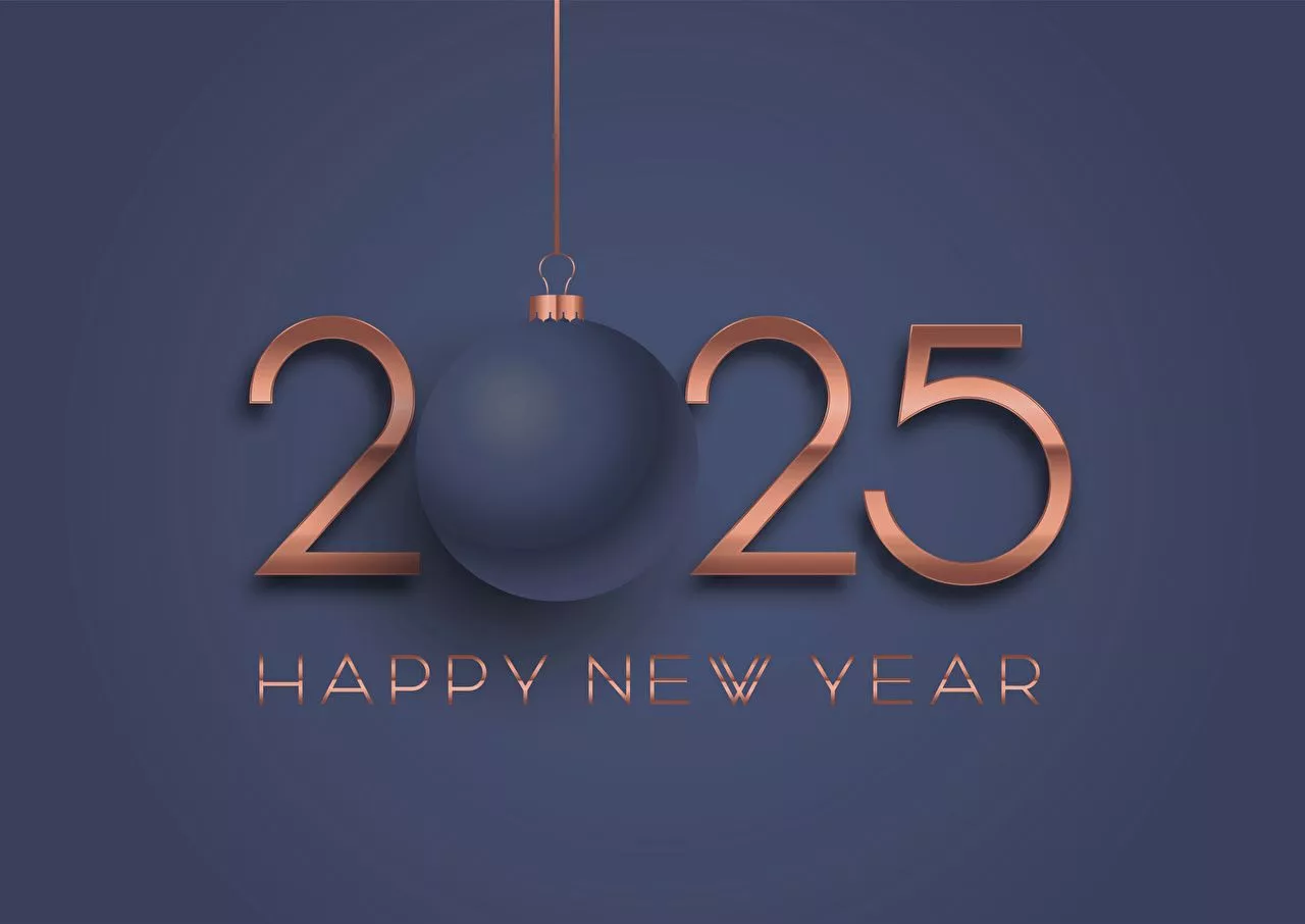 Image 2025 New year English Word