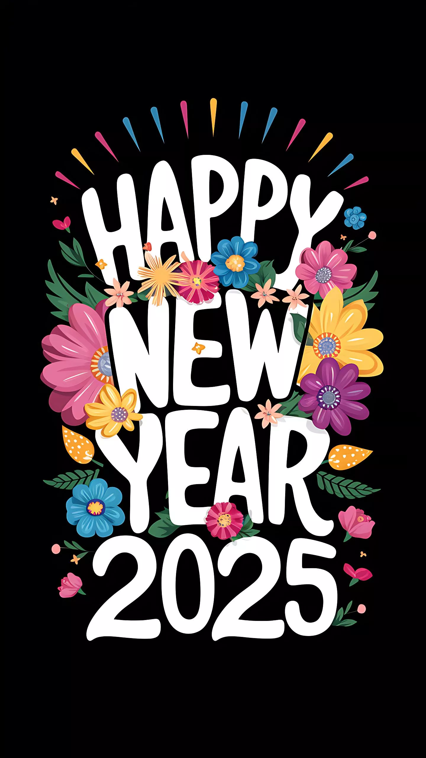 Free Joyful 2025 New Year Background