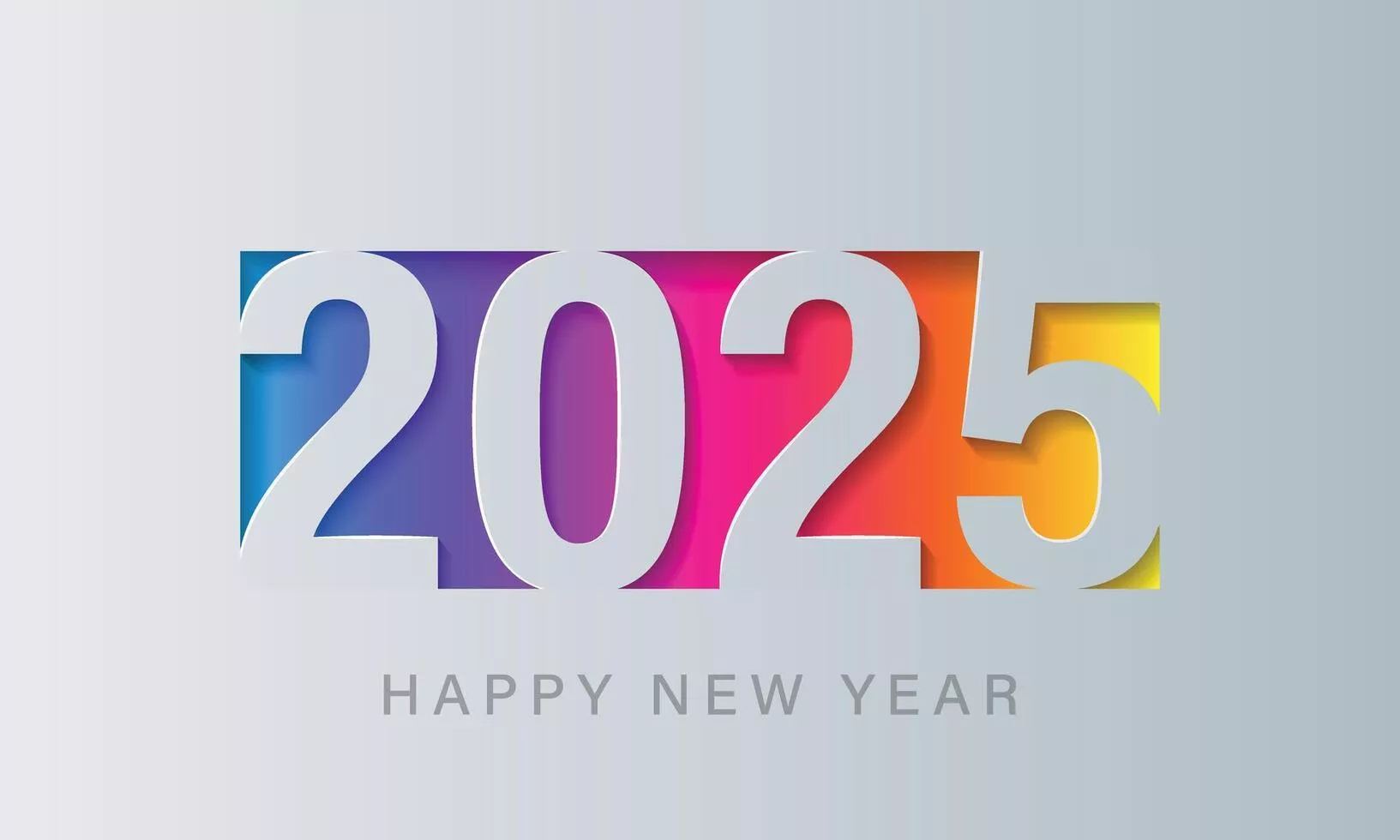 Happy New Year 2025 Vector Art, Icon