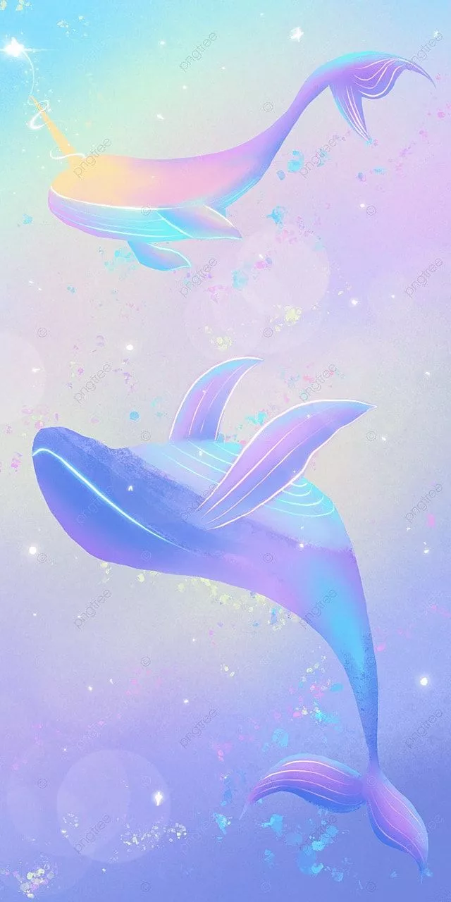 Fantasy Whale Gradient Background